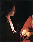 Georges De La Tour Famous Paintings - The Newborn - detail